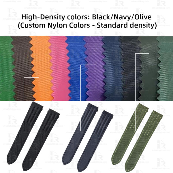 Custom Replacement Black Dark blue Olive green canvas kevlar strap for Cartier Roadster 19mm 20mm Low Price