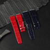 Custom Deep Blue Red Alligator leather watch strap replacement for Richard Mille (1)