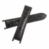 Custom genuine best quality OEM alligator black leather strap and watch band replacement with single-folded for Cartier Pasha de men's and women's luxury watches - Shop the handmade crocodile grade A material watch straps & watchbands from DR Watchstrap online at a low price