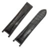 Custom genuine best quality OEM alligator black leather strap and watch band replacement with single-folded for Cartier Pasha de men's and women's luxury watches - Shop the handmade crocodile grade A material watch straps & watch bands from DR Watchstrap online at a low price