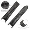 Custom genuine best quality OEM alligator black leather strap and watch band replacement with single-folded for Cartier Pasha de men's and women's luxury watches - Shop the handmade crocodile grade A material watch straps & watch bands from DR Watchstrap online at a low price