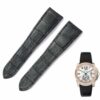 Replacement alligator leather watch strap for Cartier Calibre dive Best quality replacement black alligator crocodile leather Cartier Calibre watch strap and watch band for Cartier Calibre dive watches online - Aftermarket leather watchbands for Cartier Calibre at a low price