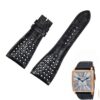 Roger Dubuis black replacement leather strap - custom watch band