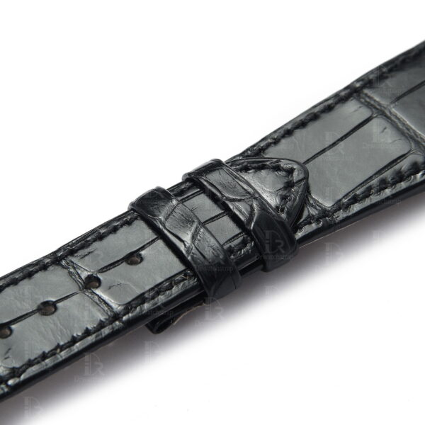 Replacement Black Alligator leather strap fit for Ulysse Nardin Executive