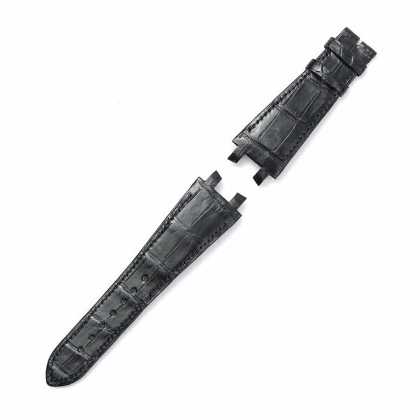 Replacement Black Alligator leather strap fit for Ulysse Nardin Executive