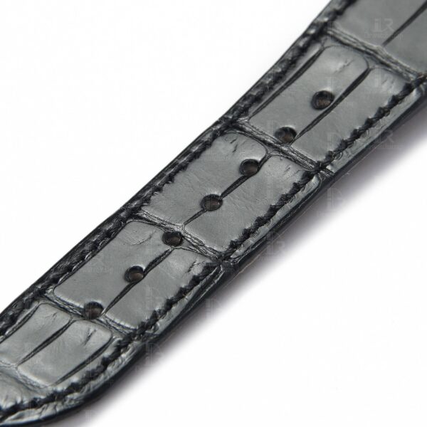 Replacement Black Alligator leather strap fit for Ulysse Nardin Executive