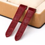 Handmade Blue America Alligator Leather watch straps replacement for Cartier Santos 100