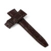 IWC brown leather watch band for deployment buckle