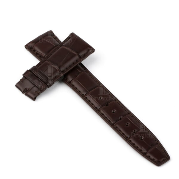 IWC brown leather watch band for deployment buckle