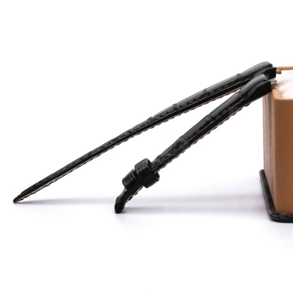 Replacement Black Leather watch band strap fit for Piaget Polo