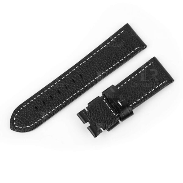 Premium aftermarket best OEM handmade Black Panerai calfskin leather Strap and watch band replacement 22mm 24mm for Panerai Luminor Due luxury watches from dr watchstrap for sale - Shop the premium calf leather material wholesale straps and watch bands online at a low price