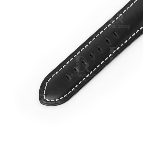 Full Stitched - Premium aftermarket best OEM handmade Black Panerai calfskin leather Strap and watch band replacement 22mm 24mm for Panerai Luminor Due luxury watches from dr watchstrap for sale - Shop the premium calf leather material wholesale straps and watch bands online at a low price
