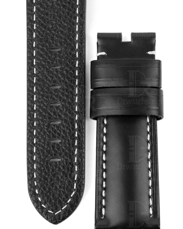 Premium aftermarket best OEM handmade Black Panerai calfskin leather Strap and watch band replacement 22mm 24mm for Panerai Luminor Due luxury watches from dr watchstrap for sale - Shop the premium calf leather material wholesale straps and watchbands online at a low price