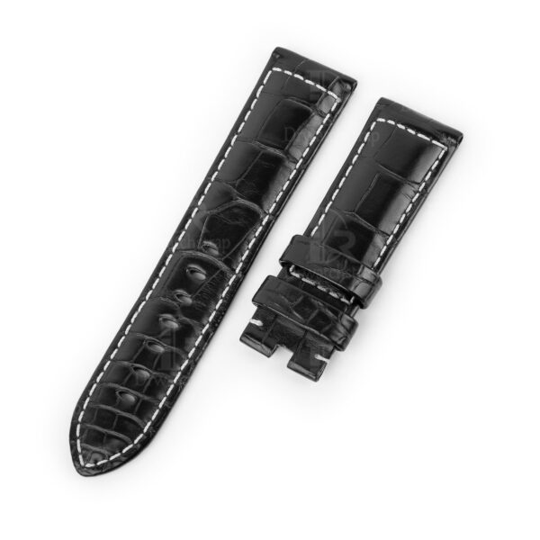 Genuine best quality OEM handmade custom Black Panerai Alligator Strap and watch band replacement 22mm 24mm for Panerai Luminor Due luxury watches from dr watchstrap for sale - Shop the premium crocodile material leather straps and watchbands online at a low price