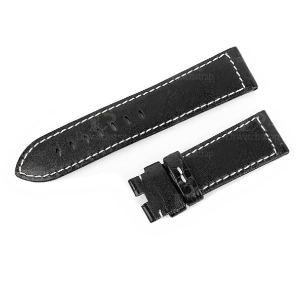 Genuine best quality OEM handmade custom Black Panerai Alligator Strap and watch band replacement 22mm 24mm for Panerai Luminor Due luxury watches from dr watchstrap for sale - Shop the premium crocodile material leather straps and watchbands online at a low price