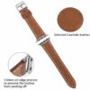 Handmade Brown Leather strap compatible with Apple Watch 38mm, 40mm, 42mm, 44mm
