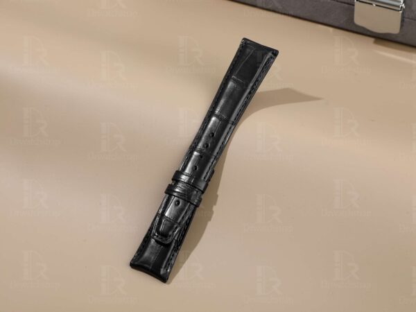 1618889876-Curved-end-IWC-22mm-black-leather-watch-strap-handmade (5) IWC Portuguese leather strap 22mm curved end