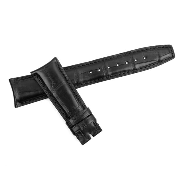 1618889887-Curved-end-IWC-22mm-black-leather-watch-strap-handmade (8) Curved end 22mm replacement leather strap for IWC Portuguese