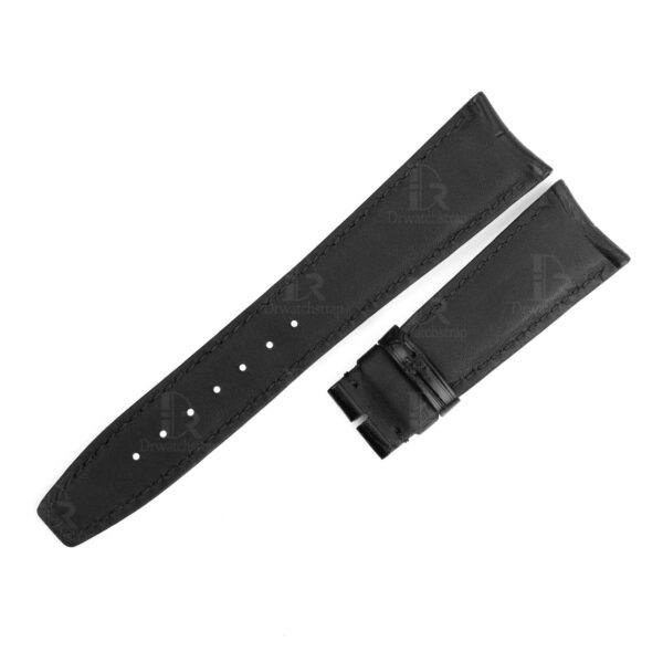 1618889891-Curved-end-IWC-22mm-black-leather-watch-strap-handmade (9) Curved end 22mm replacement leather strap for IWC Portuguese