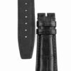 1618889895-Curved-end-IWC-22mm-black-leather-watch-strap-handmade (10) Genuine best quality alligator black IWC leather watch straps replacement watchbands for IWC Portofino / Portuguese Chronograph watches online for sale at a low price - Shop the high-end quality watch bands from dr watchstrap