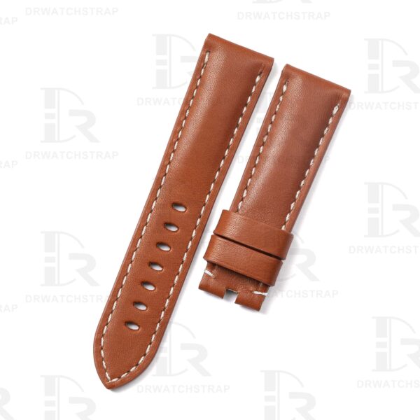 Buy Custom Brown calfskin leather Strap for Panerai replacement 22mm 24mm watch band for sale (1)