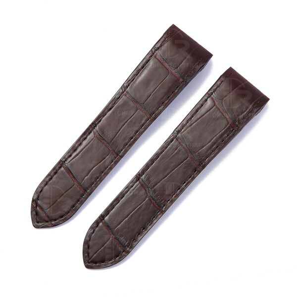 Buy Custom Cartier Santos 100 Brown alligator leather watch strap replacement watch bands
