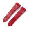 Buy Custom Cartier Santos 100 Red alligator leather watch strap replacement watch bands