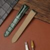 Replacement watch band green alligator strap for Cartier Ronde Cle de Cartier