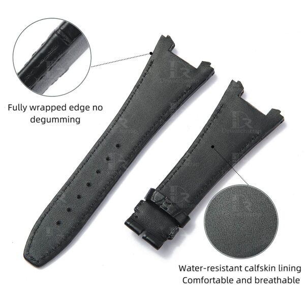 Replacement lady IWC Ingenieur Black Alligator leather watch band
