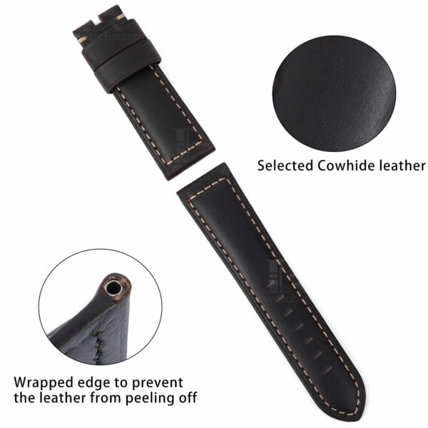 Premium best quality OEM brown handmade aftermarket Panerai strap 22mm 24mm 26mm leather strap & watch band replacement for Panerai Luminor Due Radiomir luxury watches from DR Watchstrap - Shop genuine calf leather straps and watch bands online for sale at a low price