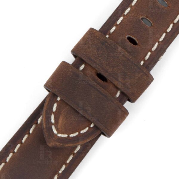 Best quality brown calfskin Panerai replacement strap 24mm 22mm 26mm & leather OEM Custom watch band for Panerai Luminor Due Radiomir watches from DR Watchstrap - Shop and buy calf leather handmade OEM straps and watch bands online at a low price