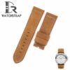 Premium custom best aftermarket calfskin material brown Panerai 22mm leather strap & watch band replacement OEM handmade for Panerai Luminor Radiomir luxury watches from DR Watchstrap online - Shop the wholesale and retail genuine calf leather watch straps and watchbands at a low price