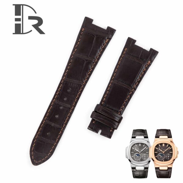 Patek Philippe Nautilus 5712 handmade brown leather strap for sale