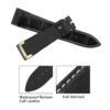 Custom handmade Grade A alligator black leather Franck Muller Conquistador strap and watch band replacement for Franck Muller Conquistador Grand Prix 8900 9900 SC DT GPG luxury watches - Best quality crocodile watch bands online at a low price
