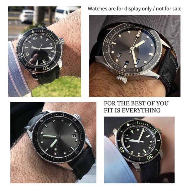 Custom Blancpain Fifty Fathoms canvas replacement sailcloth nylon watch strap 20mm 23mm