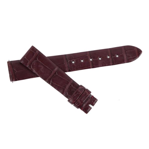 Handmade burgundy leather strap fit for Jaeger-Lecoultre Rendez-Vous Moon Series