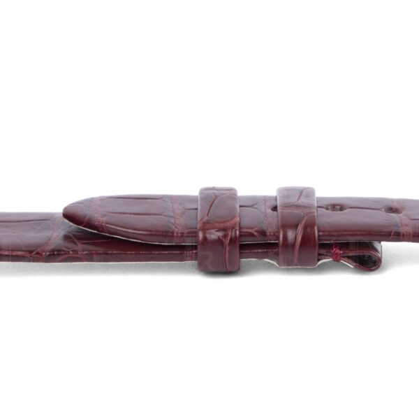 Handmade burgundy leather strap fit for Jaeger-Lecoultre Rendez-Vous Moon Series