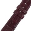 Handmade burgundy leather strap fit for Jaeger-Lecoultre Rendez-Vous Moon Series