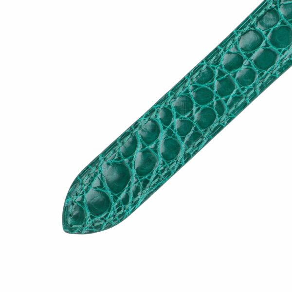 Best genuine Cartier handmade best quality American Alligator green leather strap and watch band replacement with 16mm 18mm 20mm 23mm lug sizes for Cartier Ronde Tank Solo, American tank, France tank, Must, Ronde, Cle de, and more models for sale - Shop the premium OEM custom Cartier straps and watchbands from dr watchstrap at a low price