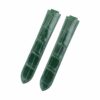 Genuine custom green alligator leaher strap and watch band replacement for Cartier Ballon bleu watches - OEM high-end quality watch bands online at a low price
