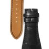 Roger Dubuis watch straps for sale, Replacement Black American Alligator Leather strap for Roger Dubuis Golden Square watch, Handmade OEM lug size 30mm