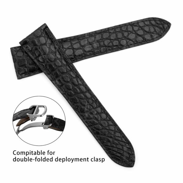 Custom best quality material alligator crocodile Cartier Tank & Ronde solo black brown blue orange green gold watch leather strap and watch band replacement 16mm 18mm 20mm 23mm size compatible with Cartier Tank & Ronde solo small large - Shop the high-end quality straps and watch bands from DR watchstrap