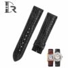 Best quality genuine handmade black alligator round-scale Cartier Tank Ronde Solo leather strap and watch band replacement online for Cartier Ronde & Tank Solo, American tank, France tank, Must, Ronde, Cle de, and more watches - custom aftermarket watch bands OEM