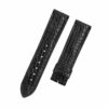 Best quality genuine handmade black alligator round-scale Cartier Tank Ronde Solo leather strap and watch band replacement online for Cartier Ronde & Tank Solo, American tank, France tank, Must, Ronde, Cle de, and more watches - custom aftermarket watch bands OEM