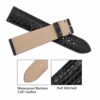 Cartier Tank Ronde Solo Replacement Black Leather Alligator watch strap band handmade 16mm 18mm 20mm 23mm