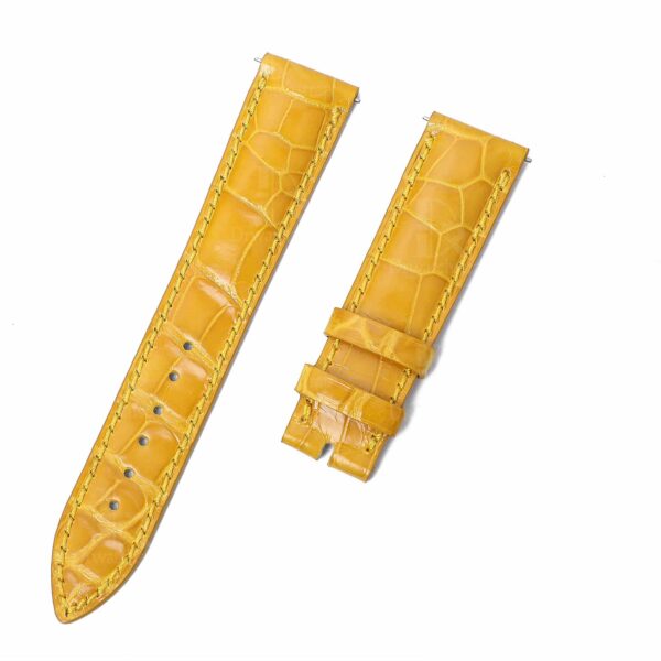 Buy Handmade Yellow Leather watch band for Franck Muller Crazy Hour watch