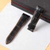 Custom handmade Grade A alligator black leather Franck Muller Conquistador strap and watch band replacement for Franck Muller Conquistador Grand Prix 8900 9900 SC DT GPG luxury watches - Best quality crocodile watch bands online at a low price