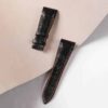 Custom handmade Grade A alligator black leather Franck Muller Conquistador strap and watch band replacement for Franck Muller Conquistador Grand Prix 8900 9900 SC DT GPG luxury watches - Best quality crocodile watch bands online at a low price
