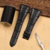 Buy Custom Black Roger Dubuis replacement strap Handmade OEM lug size 30mm (2)