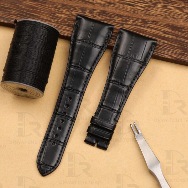 Buy Custom Black Roger Dubuis replacement strap Handmade OEM lug size 30mm (2)